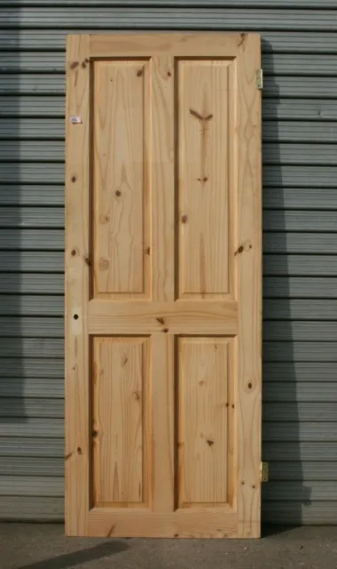 Reclaimed 30" x 76 3/4" Pine  4 Panel Door  Internal ref  88A