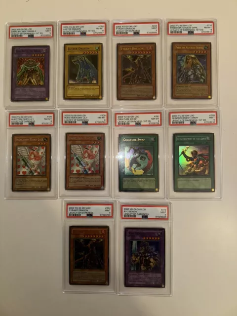 YuGiOh! Card Sets : LOD 1st Ed And Un Joblot Bundle PSA Holos Super Ultra Rare