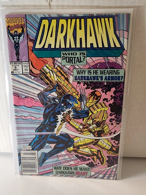 Darkhawk #5 newsstand edition(1991 Marvel Comics) 1st App Portal LOTS OF PICS!