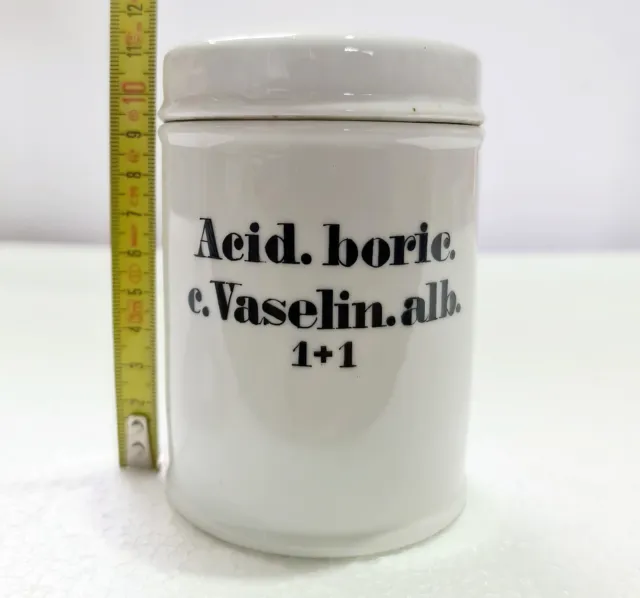 Altes Apotheker Porzellangefäss Kruke Standgefäss Acid.boric.c. Vaselin.alb.