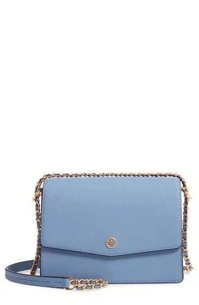 NWT Tory Burch Robinson Convertible Shoulder Bag in Bluewood