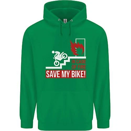 Felpa con cappuccio emergenza moto biker moto bambini 10