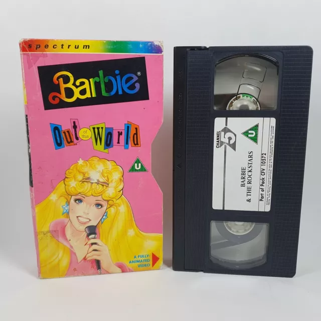 BARBIE ROCKSTARS VHS Video Cassette Tape Card Sleeve Out Of This World ...