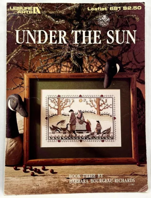 1988 De colección Leisure Arts Under The Sun 681 patrón de punto de cruz contado 10761