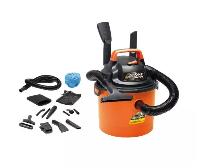2.5g Wet Dry Vacuum Portable Shop Vac Cleaner Hose Lightweight Cleaner Orange