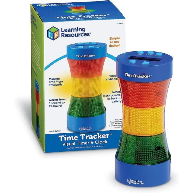 LEARNING RESOURCES TIME Tracker Visual Timer & Clock Educational Toy £