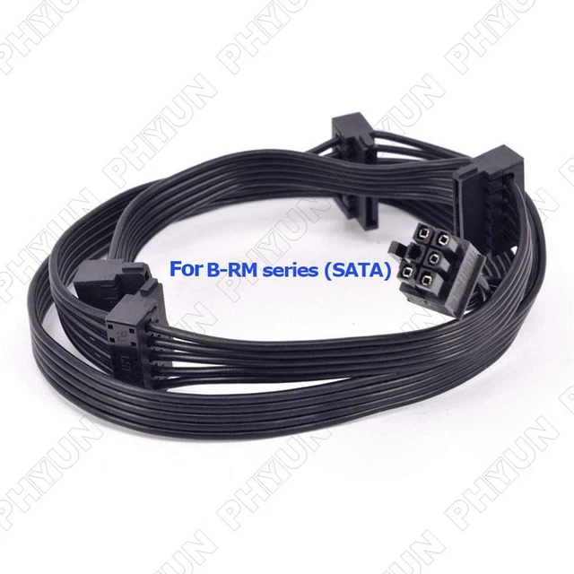 Cavo di alimentazione PCI-E 6 pin da 1 a 4 SATA 15 pin per alimentatore CORSAIR RM serie 18awg