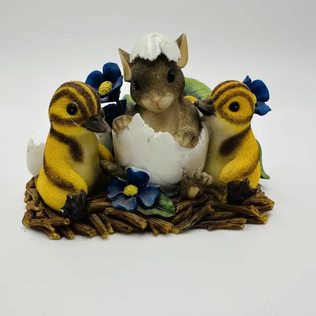 Charming Tails Your One of a Kind Mouse Ducks Eggs Hatch Figure By Fitz & Floyd