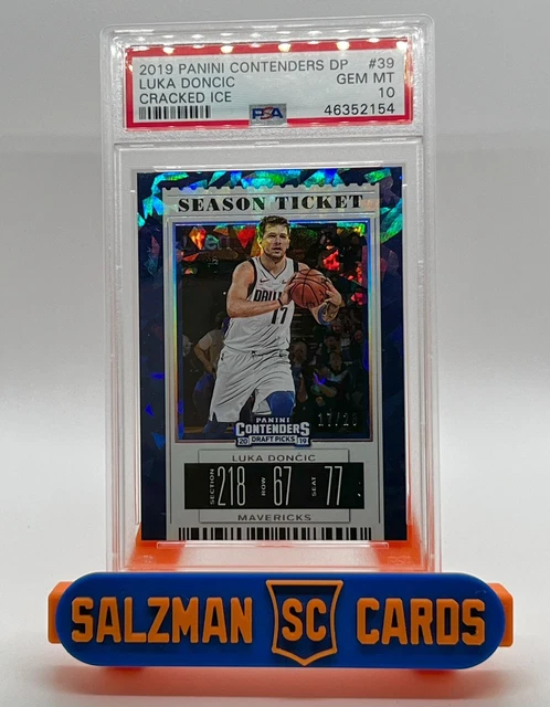2019-20 Contenders Luka Doncic Blue Cracked Ice #'d /23 PSA 10 Mavericks