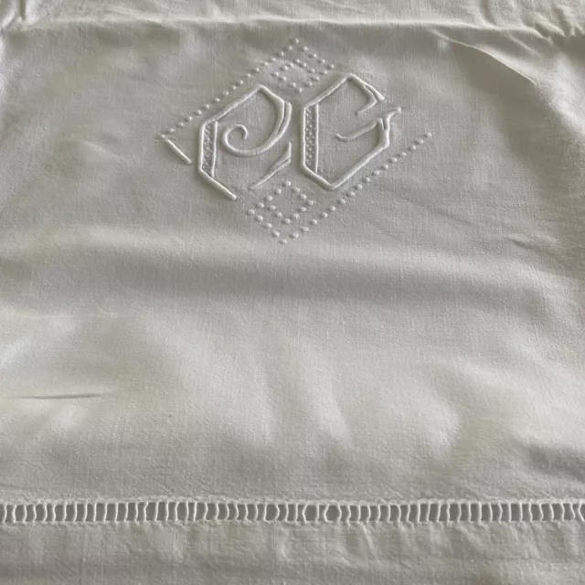 Drap ancien monogramme