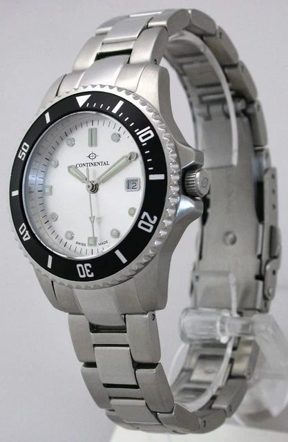 Meraviglioso Sportivo Continental Swiss Made Orologio Donna Acciaio Inox