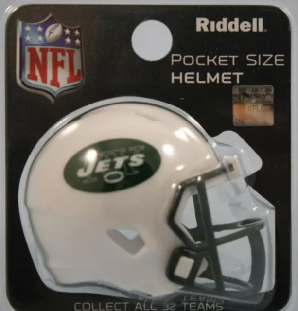New York Jets Nfl Riddell Mini Speed Pocket Pro White Helmet