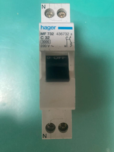 Disjoncteur Hager MF 702 - 1P+N Décalé - Neuf Dans Emballage D'origine