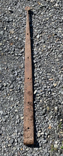 Antique Hand Forged Iron Barn Door Strap Hinge 38" x 2 1/2" 5