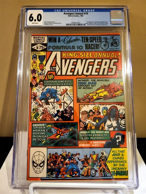 Avengers Annual #10 Cgc 6.0 W.p.  🔥 1981 1St App Of Rogue & Madelyn Pryor!!