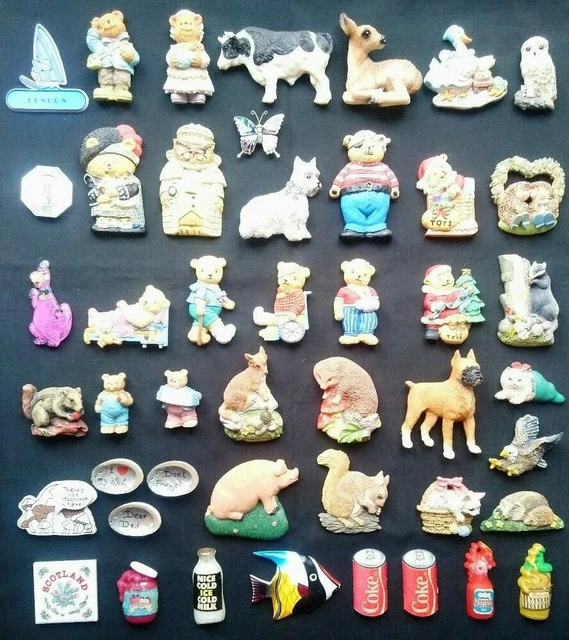 Fridge Magnets Cuggley Wugglies + Others Coke Teddies Pig Cow Dog Squirrel Cat