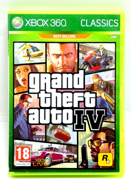 Jeu Xbox 360 Gta Iv Grand Theft Auto 4 Complet Avec Notice & Carte Fra Rockstars