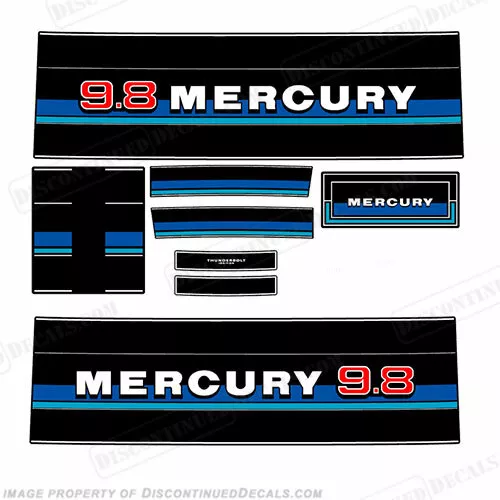 Fits Mercury 1983 9.8hp Outboard Decals