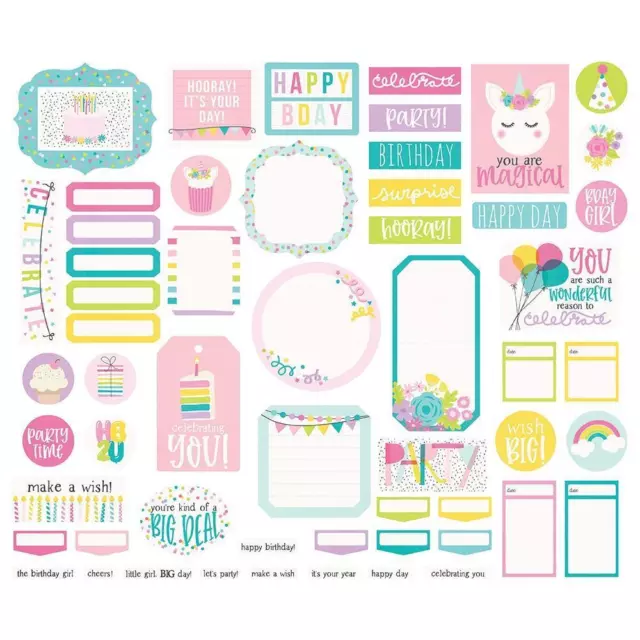 Simple Stories Magical Birthday Bits & Pieces Die-Cuts Journal  57pc 2