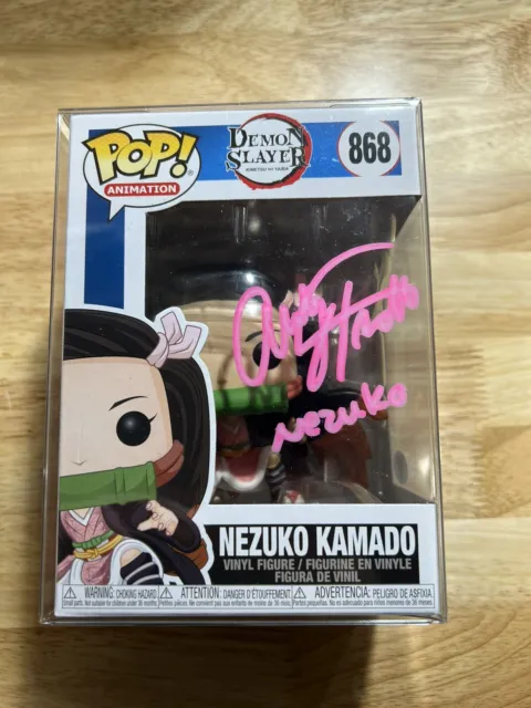 Funko Pop! Anime Demon Slayer Nezuko Kamado Signed By Abby Trott COA JSA AUTO
