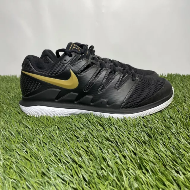 Nike Air Zoom Vapor X Knit Black/Gold Tennis Shoes AA8028-003 Women’s Size 9.5