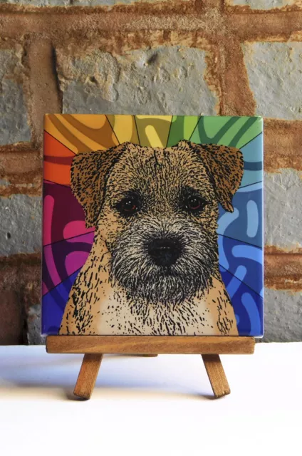 Border Terrier Ceramic Coaster Tile