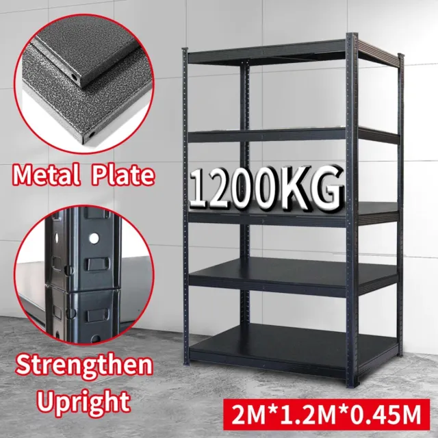 1200KG ! Garage Shelving Warehouse Rack Storage shelves Pallet Racking Steel 120