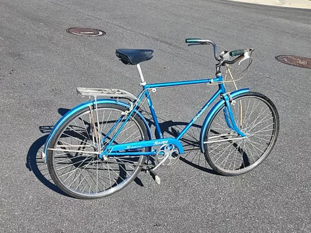 1959 Schwinn Chicago Racer 3 Speed 26” Men's Original Bicycle Blue