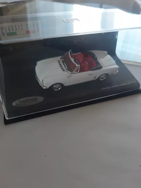 FIAT 124 SPORT CABRIOLET SPIDER 1400 Blanc 1/43 DE 1966 DANS SA BOÎTE VITESSE