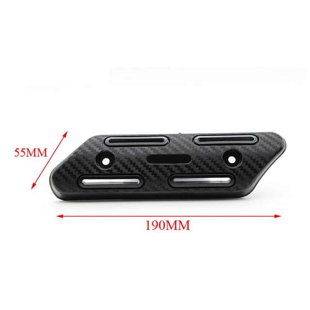 Carbon Fibre Look Motorcycle Scooter Exhaust Pipe Cover Protector Heat Resistant