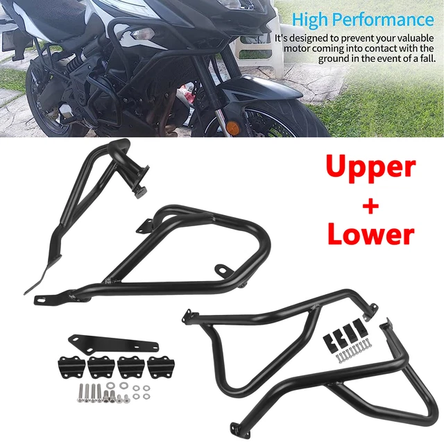 UPPER & LOWER Engine Guard Crash Bars For Kawasaki Versys 650 KLE650