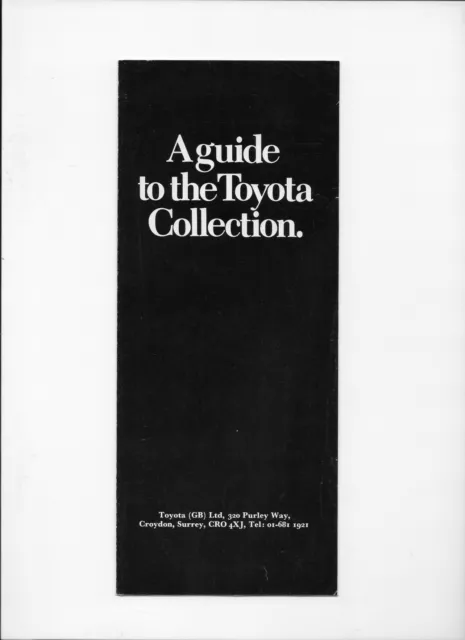 1973 Toyota car brochure: Corolla, Carina, Celica, Corona 2000 Mk. II & Crown