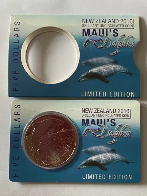 New Zealand  5 Dollars 2010 Maui's Dolphin UNC (3391309/A6)