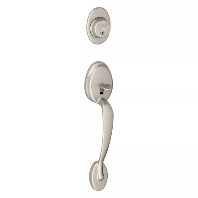 Schlage F58-PLY Plymouth Single Cylinder Exterior Entrance - Nickel