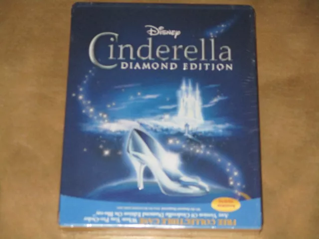 Disney CINDERELLA Steelbook *NEW* CASE ONLY FACTORY SEALED. DIAMOND EDITION