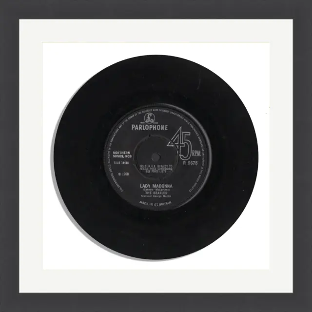 The Beatles - "Lady Madonna" -  Framed Vinyl Single - Original 1968