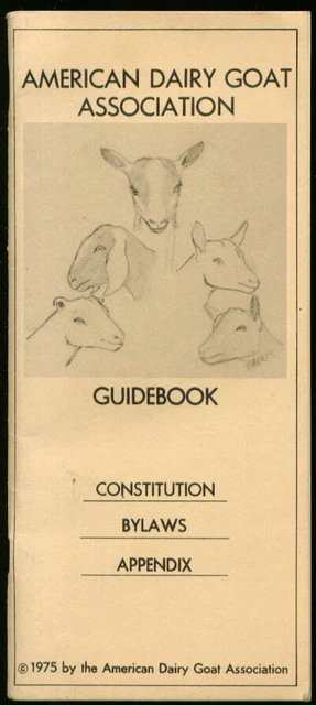 American Dairy Goat Association Guidebook 1975
