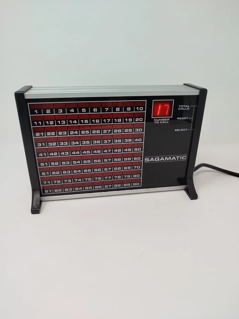 SAGAMATIC ELECTRONIC BINGO Caller Machine- Random Number Generator- VGC ...