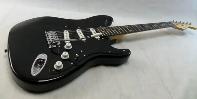 ELECTRIC GUITAR STRAT Burswood Black Stratocaster Vintage Style