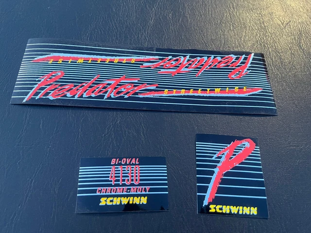 🍀NOS ORIGINAL 80’s SCHWINN PREDATOR STREETWISE DECALS STICKERS OLD SCHOOL BMX