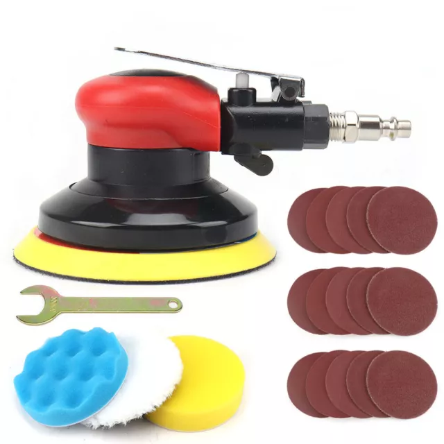 5" Air Random Orbital Palm Sander Dual Action Polisher Vacuum Pneumatic Tool