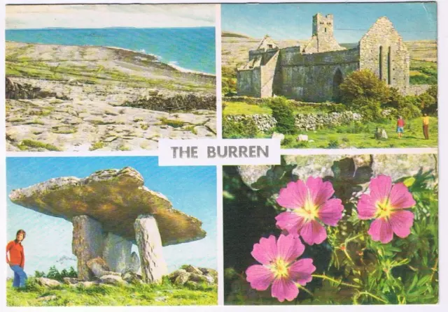 Ireland Postcard The Burren Great Rock Multi View