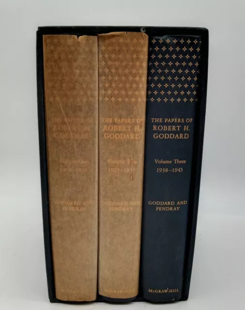 Papers Robert H. Goddard 3 vols book set slipcase Rocket Science Missiles Space