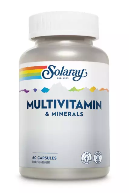 Solaray Multivitaminico e Minerali - Verificato in Laboratorio - Senza Glutine 60 Capsule