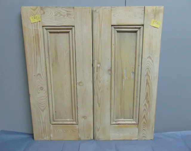 Pair Pine Victorian Alcove Cupboard Doors ref 114D
