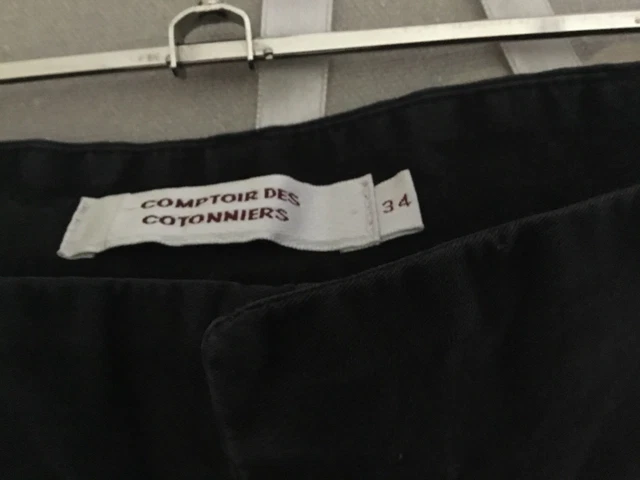 Pantalon ample en laine YVONNE grey check - Comptoir des Cotonniers