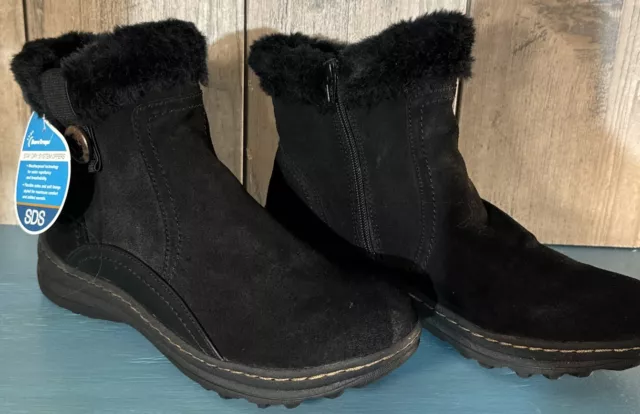 Baretraps Women's Black Suede Lined Side Zip Andee Ankle Boots Size 10