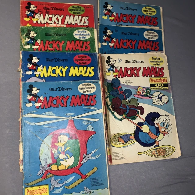 7 X Original ( Walt Disneys ) Micky Maus Heft  1967 Nr. 3/25/33/42/48/50/51/