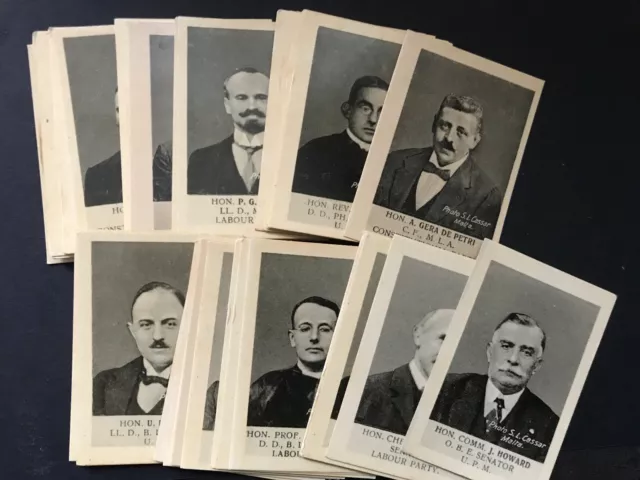 Malta, ,Scerri,Members of Parliament 1928. Complete Set of 51 Cards