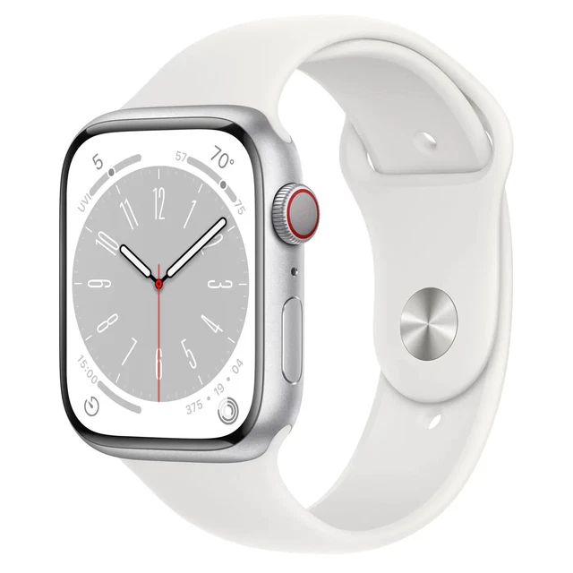 EX DEMO APPLE WATCH Series 8 45mm Silver Aluminum Cellular